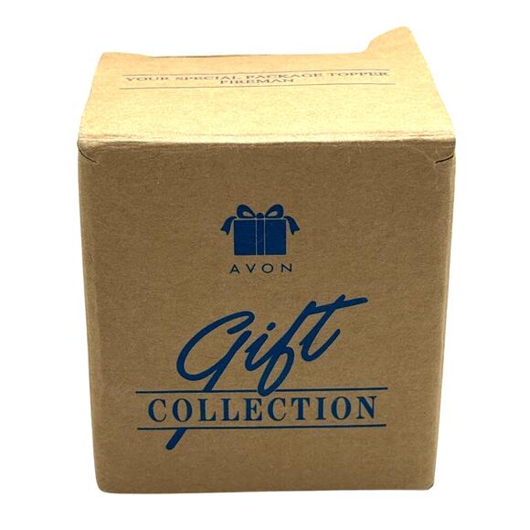 1997 Avon Fireman Teddy Bear Ornament Your Special Package Topper - Picture 1 of 8